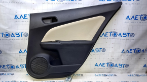 Door trim card rear right Toyota Prius 50 16- gray with beige insert leather, armrest gray leather, scuffs