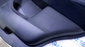 Door trim card rear right Nissan Pathfinder 13-20 black with black insert cloth, armrest black cloth, handle molding gray structure, scratches, abrasions