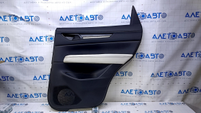 Door trim card rear right Mazda CX-5 17- black with black insert leather, armrest leather gray, molding under the tree, scratches, dents, abrasions