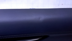 Door trim card rear right Mazda CX-5 17- black with black insert leather, armrest leather gray, molding under the tree, scratches, dents, abrasions