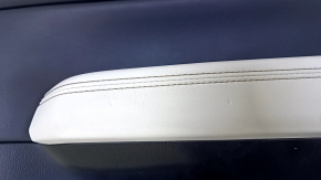 Door trim card rear right Mazda CX-5 17- black with black insert leather, armrest leather gray, molding under the tree, scratches, dents, abrasions