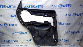 Door trim card rear right Mazda CX-5 17- black with black insert leather, armrest leather gray, molding under the tree, scratches, dents, abrasions