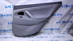 Door trim card rear right Toyota Camry v40 gray with gray insert leather, armrest gray leather, scratches, abrasions