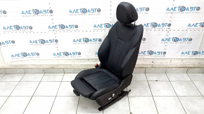 Driver's seat BMW X3 G01 18-21 without airbag, electric, heated, leather Vernasca black, gray stitching, leather defect