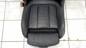 Driver's seat BMW X3 G01 18-21 without airbag, electric, heated, leather Vernasca black, gray stitching, leather defect