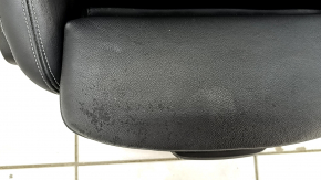 Passenger seat BMW X3 G01 18-21 without airbag, electric, heated, leather Vernasca black, gray stitching, leather defect