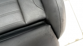 Passenger seat BMW X3 G01 18-21 without airbag, electric, heated, leather Vernasca black, gray stitching, leather defect