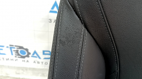 Passenger seat BMW X3 G01 18-21 without airbag, electric, heated, leather Vernasca black, gray stitching, leather defect