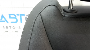 Passenger seat BMW X3 G01 18-21 without airbag, electric, heated, leather Vernasca black, gray stitching, leather defect
