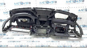 Torpedo front panel with AIRBAG BMW X3 G01 18-21 black, under projection, without projection pads and central speaker, rusty pyropatron