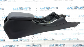 Console central armrest BMW X3 G01 18-21 black, armrest leather Vernasca black, gray stitching, cracked armrest, scratches