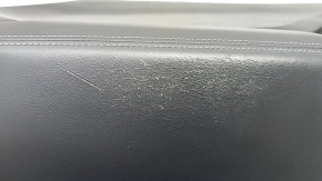 Console central armrest BMW X3 G01 18-21 black, armrest leather Vernasca black, gray stitching, cracked armrest, scratches