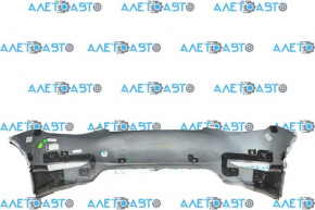 Front bare bumper Tesla Model Y 20 - for 6 parking sensors, white, dented, minor scratches