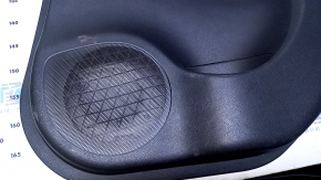 Door trim card rear right Nissan Leaf 13-17 black with black insert plastic, armrest black cloth, scratches, abrasions