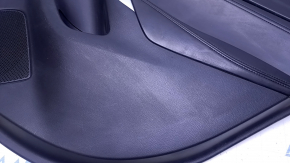 Door trim card rear right Mazda 6 13-15 Touring black with black insert leather, armrest black leather, molding chrome, dents, scratches, abrasions