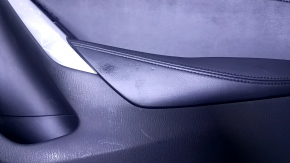 Door trim card rear right Mazda 6 13-15 Touring black with black insert leather, armrest black leather, molding chrome, dents, scratches, abrasions, bumps