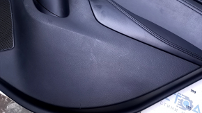 Door trim card rear right Mazda 6 13-15 Touring black with black insert leather, armrest black leather, molding chrome, dents, scratches, abrasions, bumps