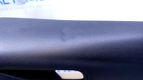 Door trim card rear right Mazda 6 13-15 grand touring black with black insert leather, armrest black leather with red stitching, molding chrome, dents, scratches, abrasions
