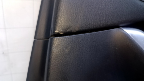 Door trim card rear right Mazda 6 13-15 Sport black with black insert cloth, armrest black leather, molding chrome, dents, scratches, abrasions, scuffs