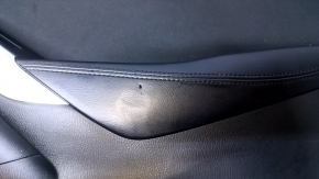 Door trim card rear right Mazda 6 13-15 Sport black with black insert cloth, armrest black leather, molding chrome, dents, scratches, abrasions, bumps