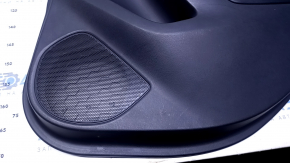 Door trim card rear right Mazda 6 13-15 Touring black with gray insert leather, armrest black leather, molding chrome, dent, abrasions, scratches, bumps