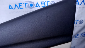 Door trim card rear right Mazda 6 13-15 Sport black with gray insert cloth, armrest black leather, dent, scratches, abrasions, pokes