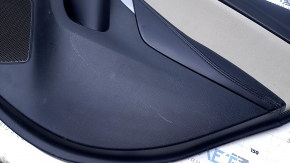 Door trim card rear right Mazda 6 13-15 Sport black with gray insert cloth, armrest black leather, dent, scratches, abrasions, pokes