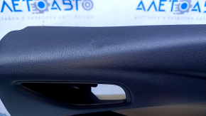 Door trim card rear right Mazda 6 13-15 Sport black with gray insert cloth, armrest black leather, dent, scratches, abrasions, scuffs
