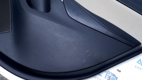 Door trim card rear right Mazda 6 13-15 Sport black with gray insert cloth, armrest black leather, dent, scratches, abrasions, scuffs