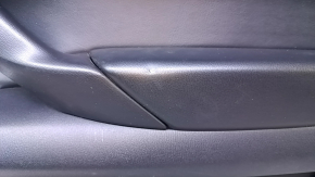 Door trim card rear right Mazda CX-9 16- black with black insert leather, armrest black leather, molding gray structure, abrasions, scratches, dents, bumps