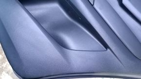 Door trim card rear right Mazda CX-9 16- black with black insert leather, armrest black leather, molding gray structure, abrasions, scratches, dents, bumps