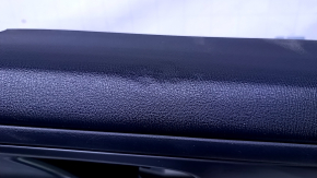 Door trim card rear right Mazda CX-9 16- black with black insert leather, armrest black leather, molding gray structure, abrasions, scratches, dents