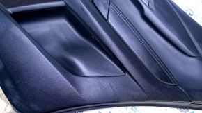 Door trim card rear right Mazda CX-9 16- black with black insert leather, armrest black leather, molding gray structure, abrasions, scratches, dents