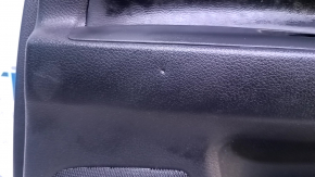 Door trim card rear right Nissan Altima 13-18 black with black insert leather, armrest black leather, handle molding black structure, scratches, dents, abrasions, bumps