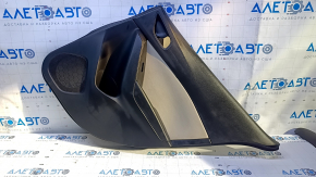 Door trim card rear right Mazda 3 14-18 BM black with gray insert cloth, armrest black plastic, scuffs, scratches, bumps