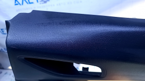 Door trim card rear right Mazda 3 14-18 BM black with gray insert cloth, armrest black plastic, scuffs, scratches, bumps