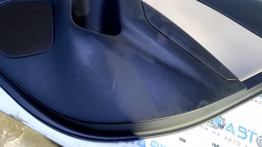 Door trim card rear right Mazda 3 14-18 BM black with gray insert cloth, armrest black plastic, scuffs, scratches, bumps