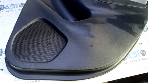 Door trim card rear right Mazda 3 14-18 BM black with gray insert cloth, armrest black plastic, scuffs, scratches, bumps