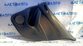 Door trim card rear right Mazda 3 14-18 BM black with black insert cloth, armrest black plastic, scuffs, scratches