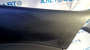 Door trim card rear right Mazda 3 14-18 BM black with black insert cloth, armrest black plastic, scuffs, scratches