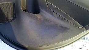 Door trim card rear right Mazda 3 14-18 BM black with black insert cloth, armrest black plastic, scuffs, scratches