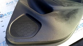 Door trim card rear right Mazda 3 14-18 BM black with black insert cloth, armrest black plastic, scuffs, scratches