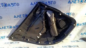 Door trim card rear right Mazda 3 14-18 BM black with black insert cloth, armrest black plastic, scuffs, scratches
