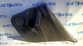 Door trim card rear right Mazda 3 14-18 BM black with black insert cloth, armrest black plastic, scuffs, scratches
