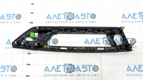 Front panel trim central BMW X3 G01 18-21 black, insert dark oak Perlglanz Chrom, varnish swelled, scratches, broken guides