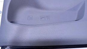 Door trim card rear right Toyota Sienna 11-14 dark gray with gray insert plastic, with curtain, scuffs, scratches