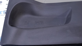 Door trim card rear right Toyota Sienna 11-14 dark gray with beige insert plastic, with curtain, scuffs, scratches