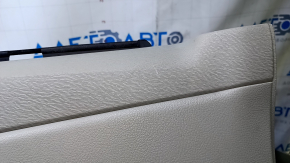 Door trim card rear right Toyota Sienna 11-14 dark gray with beige insert plastic, with curtain, scuffs, scratches