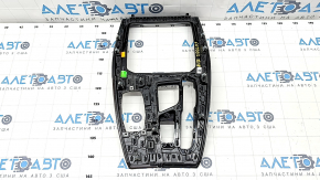BMW X3 G01 18-21 center console trim black, insert dark oak Perlglanz Chrom, varnish swelled, butt