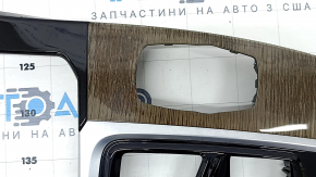 BMW X3 G01 18-21 center console trim black, insert dark oak Perlglanz Chrom, varnish swelled, butt